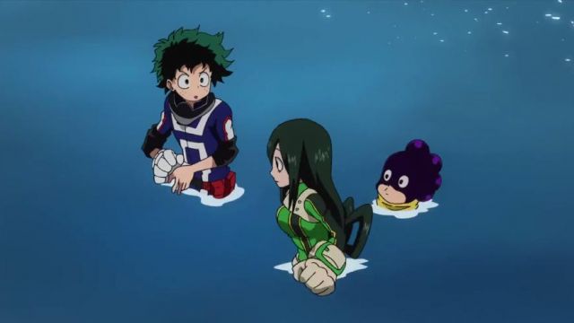 The costume heroic Asui Tsuyu from My Hero Academy