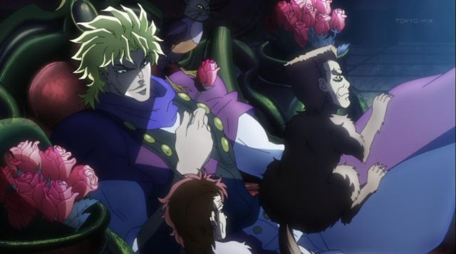 The holding of Dio in Jojo's Bizarre Adventure