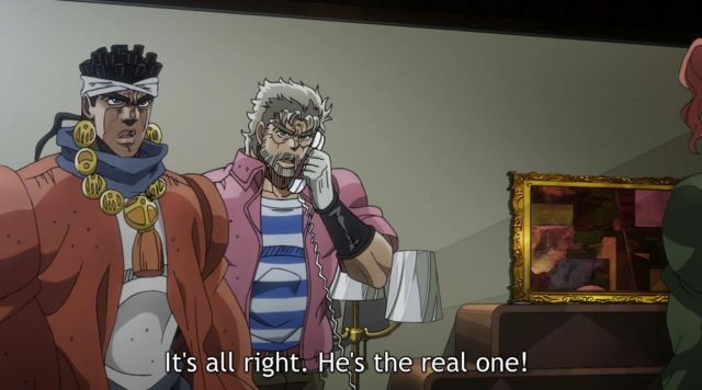 The holding of Avdol in Jojo's Bizarre Adventure
