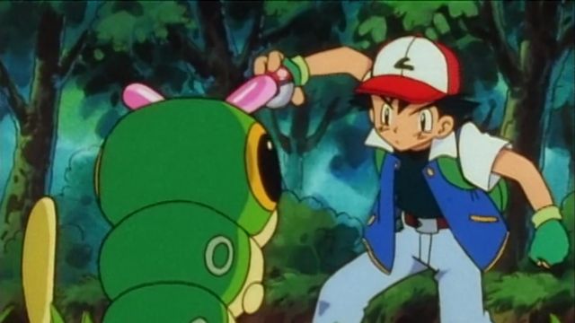 La réplique des gants verts portés par Sasha dans Pokémon S01E03