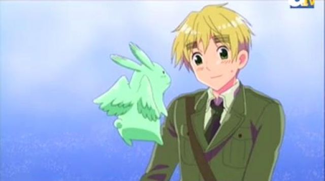 The cosplay of the uniform of Arthur in Hetalia