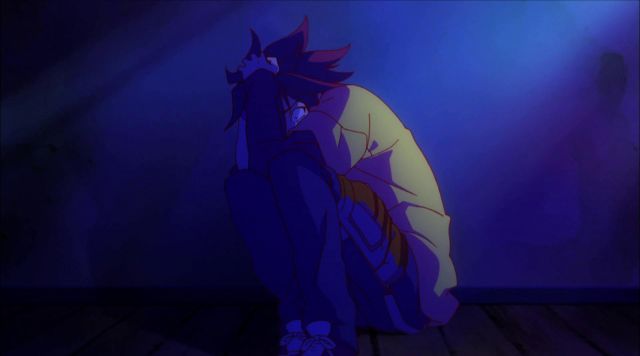The blue pants of Sora in No Game No Life