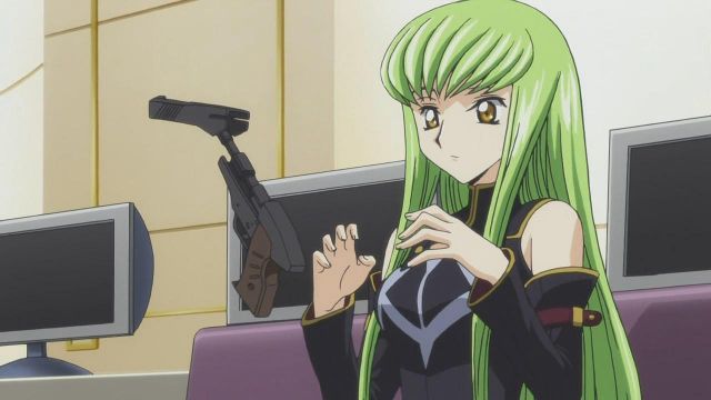 The costume / cosplay of C. C in Code Geass - Lelouche of The Rebellion