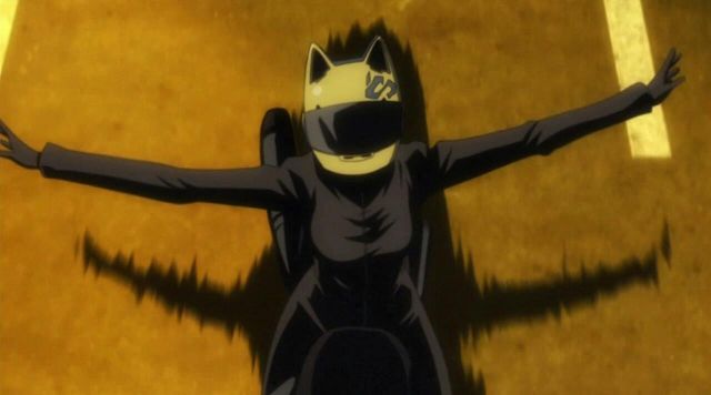 The costume cosplay of Celty in Durarara Spotern