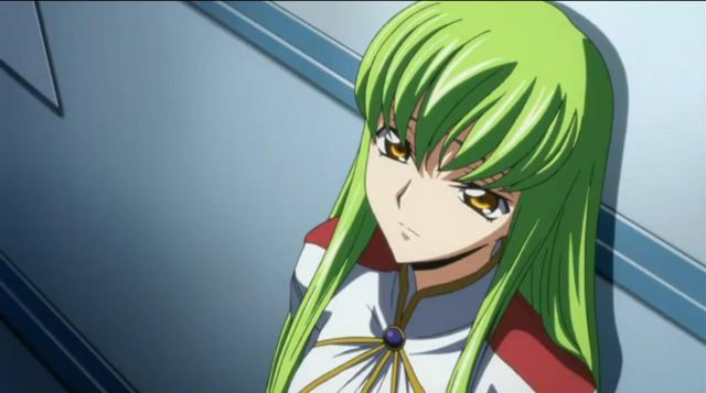 the wig green C. C. in Code Geass - Lelouch of the Rebellion