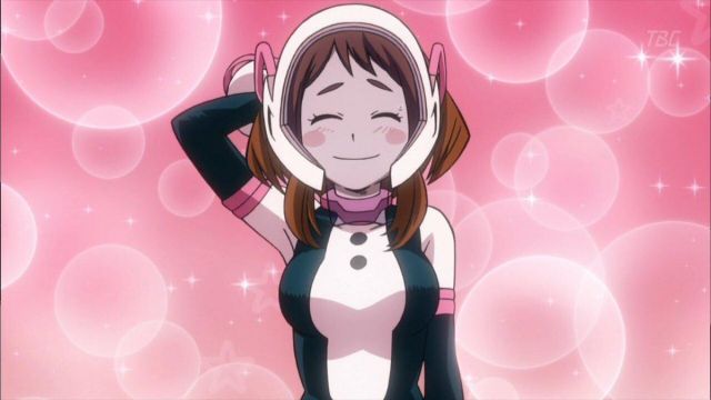 The helmet Ochako in My Hero Academia