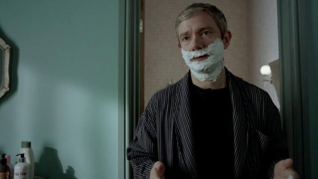 Dr John Watson's (Martin Freeman) moisturizer in Sherlock S03E01