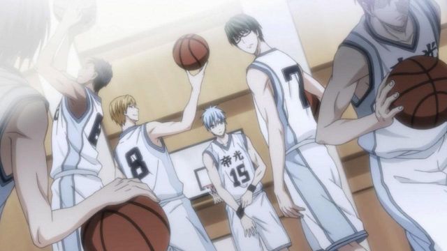 The held basketball of Kuroko in Kuroko's Basketball (Generation of Miracle)