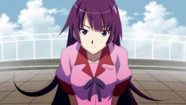 La perruque violette de Senjougahar dans Bakemonogatari
