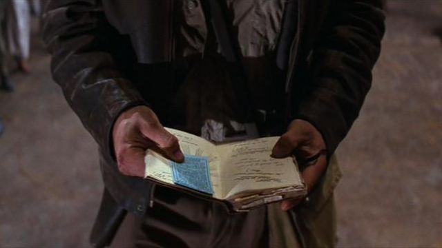 Le carnet du Graal de Henry Jones (Sean Connery) dans Indiana Jones et la dernière croisade