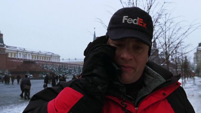 The cap for Fedex, Chuck Noland (Tom Hanks) in Alone in the world