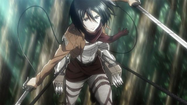 Figurine of Mikasa in The Attack of the Titans