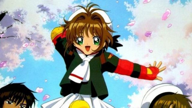 The figurine of Sakura in uniform in Sakura, hunter cards