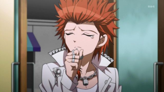 The wig and the red-bearded Leon Kuwata in the lively DanganRonpa