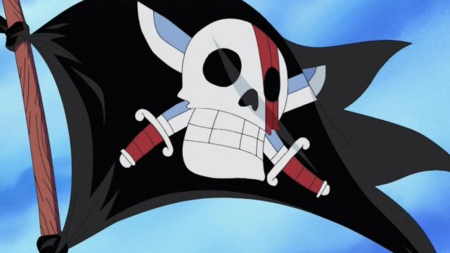 Le drapeau de l'équipe de Shanks dans One Piece