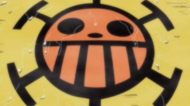The flag of the pirates of the Heart in One Piece