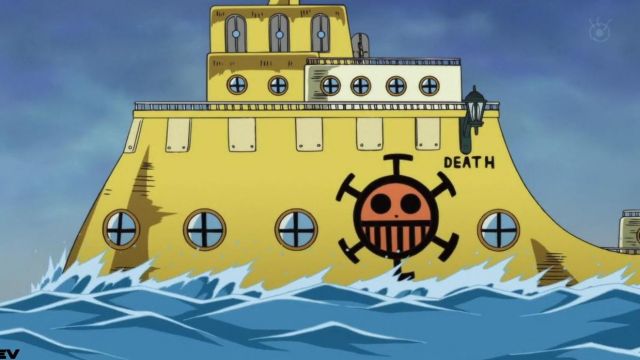 The replica of the submarine pirates of the Heart in One Piece