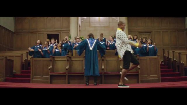 Les sneakers slip-on de Pharrell Williams dans le clip Happy
