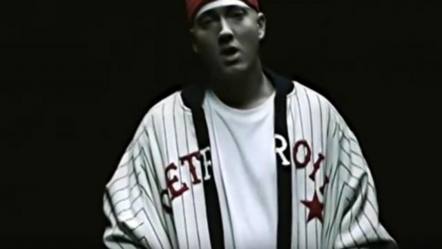 The jacket Detroit star Eminem in her video clip When I m gone