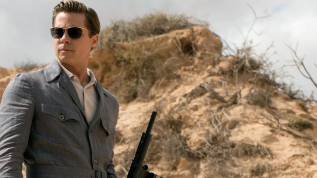 Les lunettes de soleil de Max Vatan (Brad Pitt) dans Alliés