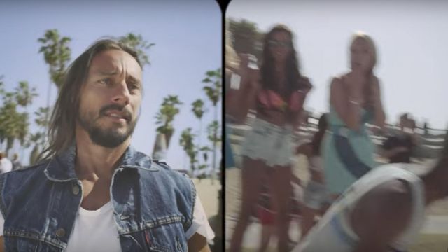 La veste en jean Levi's sans manche de Bob Sinclar dans son clip Summer Moonlight