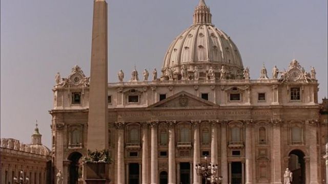 The Basilica di San Pietro at the Vatican in The Godfather part 3