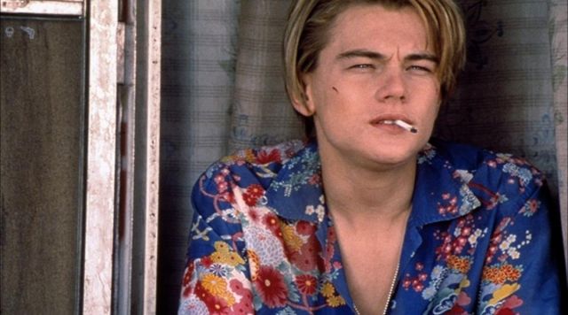 The blue Hawaiian shirt worn by Romeo Montague (Leonardo DiCaprio) in the movie Romeo + Juliet