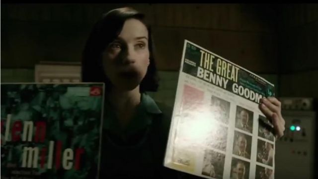 The vinyl record of Benny Goodman shown by Elisa (Sally Hawkins) in The Shape of the Water