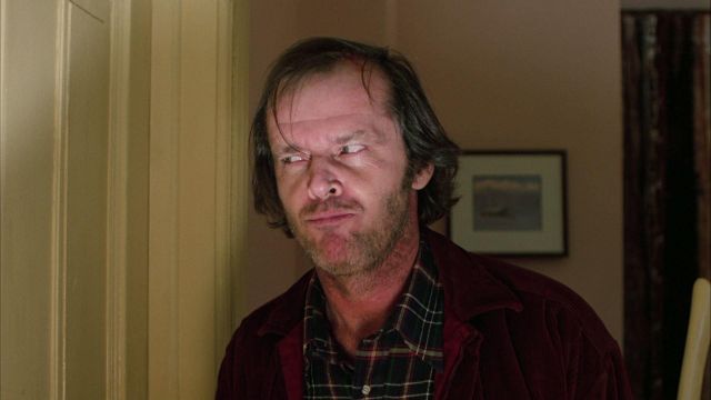 The jacket in the burgundy velvet of Jack Torrance (Jack Nicholson) in The Shining