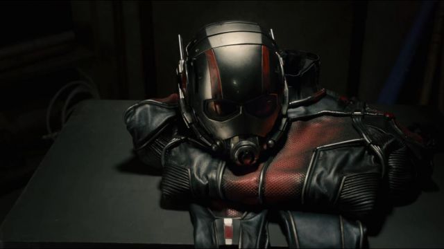 The helmet of Scott Lang (Paul Rudd) in Ant-Man
