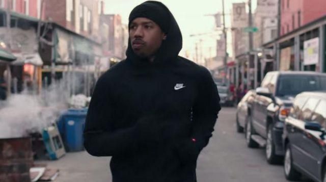 Sweatshirt Nike black hoody Adonis Johnson (Michael B. Jordan) in Creed
