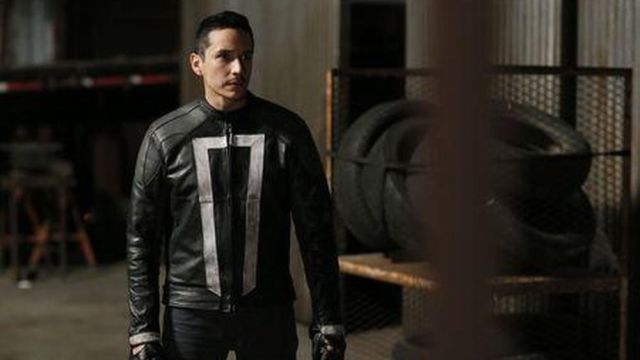 Veste en cuir portés par Ghost Rider (Gabriel Luna) comme on le voit dans Agents of Shield Saison 4