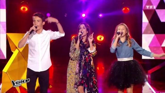 The dress Balenciaga of Jenifer in the final of The Voice Kids 2016