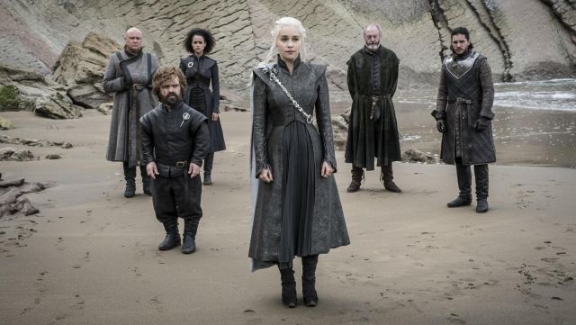 The black dress of Daenerys Targaryen (Emilia Clarke) in Game of Thrones S07E04