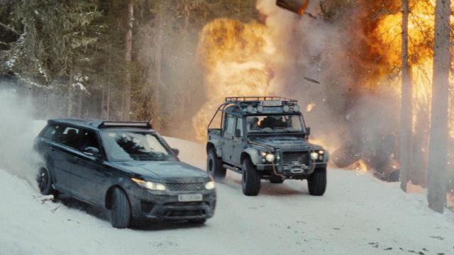 Genuine Land Rover Defender SVX villains in Spectre