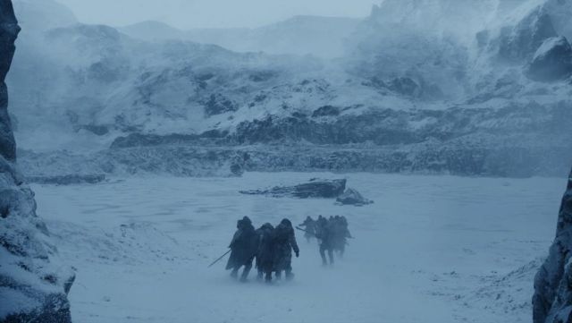 The Wolf Hill Quarry in Northern Ireland, a frozen lake in Game of Thrones S07E06
