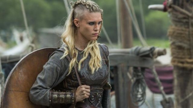 The leather costume of Thorrun (Gaia Weiss) in Vikings
