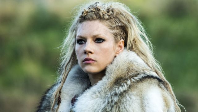 The white fur of Lagertha (Katheryn Winnick) in Vikings