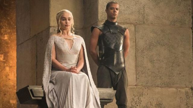 The white dress of Daenerys Targaryen (Emilia Clarke) in ' Game of Thrones S05E01