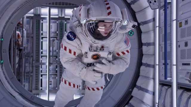 The authentic spacesuit of Melissa Lewis (Jessica Chastain) in a Single on March