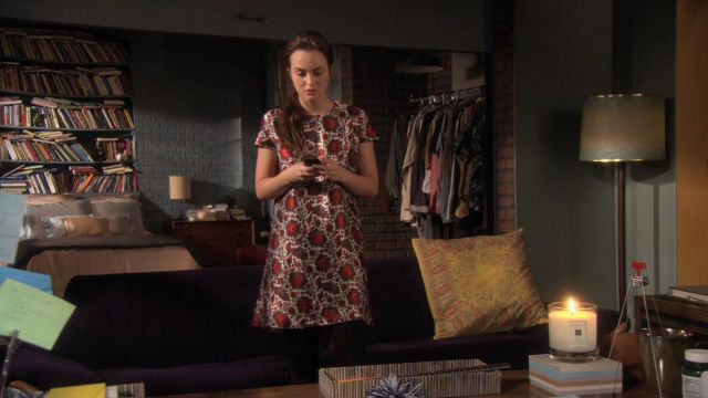 The dress with printed Balenciaga worn by Blair Waldorf (Leighton Meester) in Gossip Girl (Season 5, Episode 10)