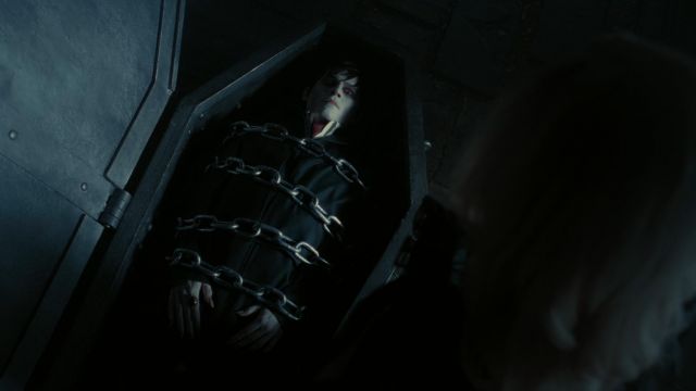 The authentic coffin of Barnabas Collins (Johnny Depp) in Dark Shadows