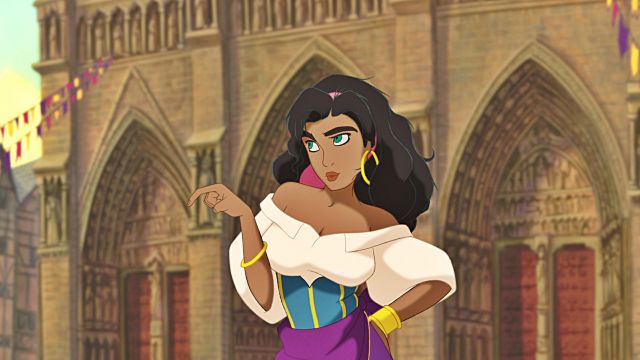 Le bracelet doré d'Esmeralda dans le dessin animé Le bossu de Notre-Dame