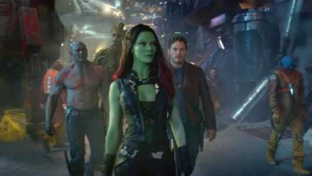 La combinaison de Ga­mora (Zoe Sal­dana) dans Les Gar­diens de la Ga­laxie