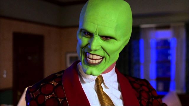 The replica of the green mask Stanley Ipkiss (Jim Carrey) in the movie the  Mask