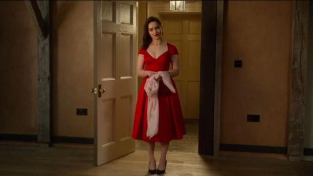 The red dress of Louisa Clark (Emilia Clarke) in the film Before You
