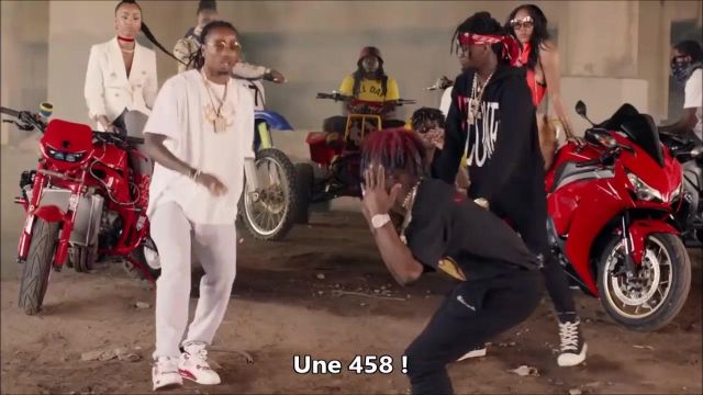 The AIR Jordan 4 Retro in the clip Bad and Boujee of Migos