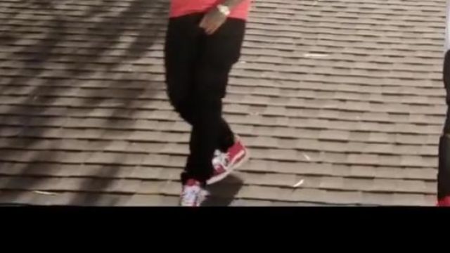 The vans sk8 hi red in the clip, Roped Off of The Game
