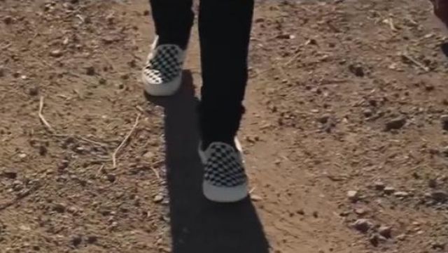 The pair of Cans Checkerboard Classic Slip-On in the clip For More of Taylor Gang