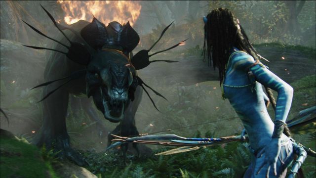 The costume for Neytiri (Zoe Saldana) in the movie Avatar